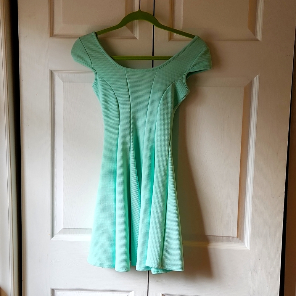 Mint Skater Dress Scoop Back